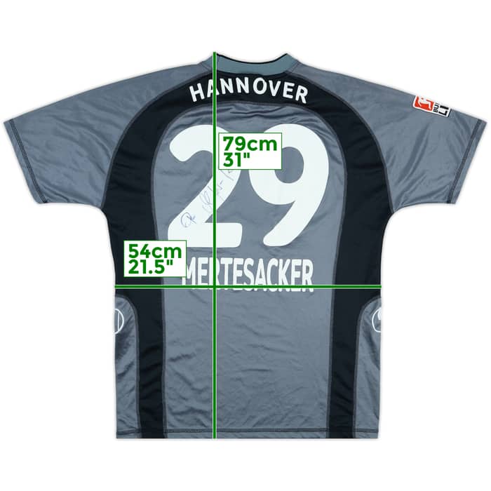 2003-04 Hannover Match Issue Signed Third Shirt Mertesacker #29