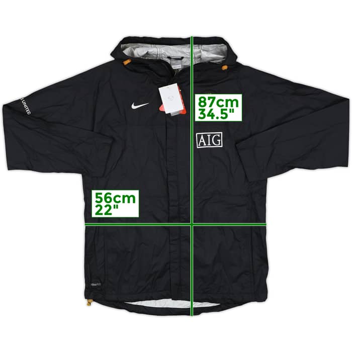 2008-09 Manchester United Nike Hooded Rain Jacket (M)