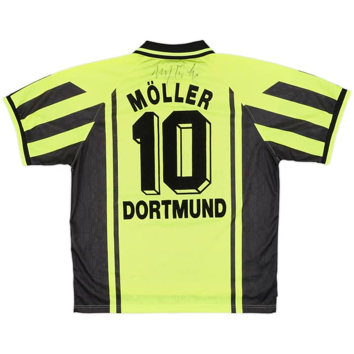1996-97 Borussia Dortmund Signed Home Shirt Moller #10 - 8/10 - (XL)
