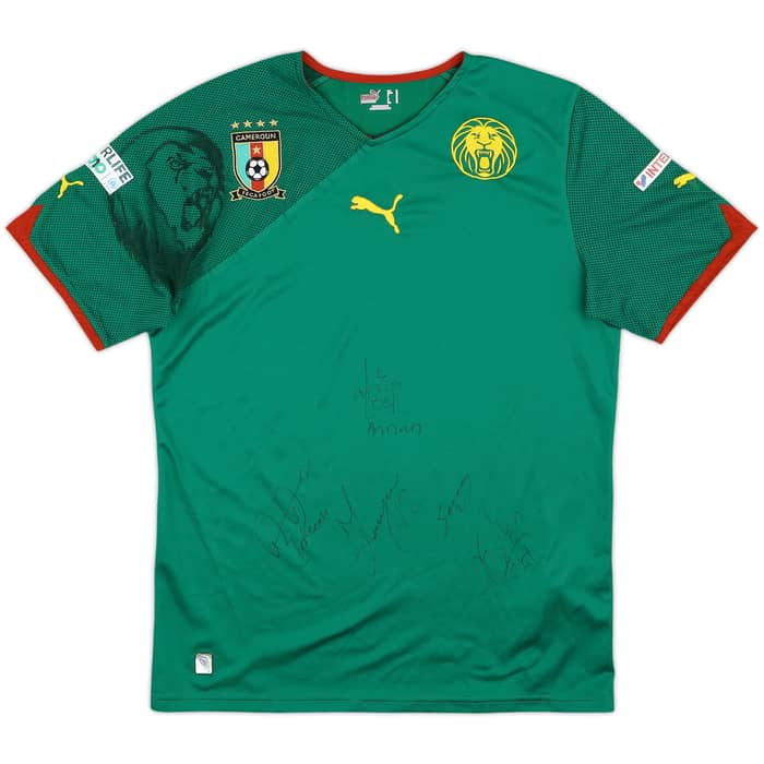 2010-11 Cameroon Signed Home Shirt - 9/10 - (M)