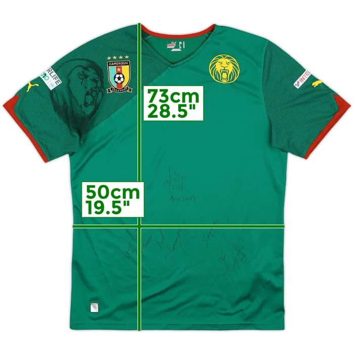 2010-11 Cameroon Signed Home Shirt - 9/10 - (M)