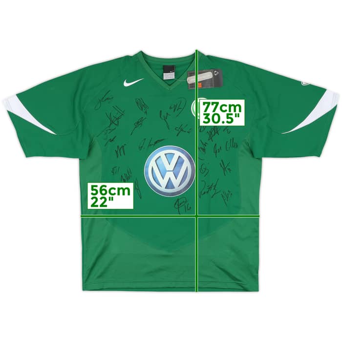 2005-06 Wolfsburg Signed Home Shirt (L)