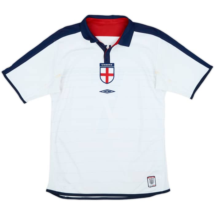 2003-05 England Home Shirt Beckham #7 - 6/10 - (S)