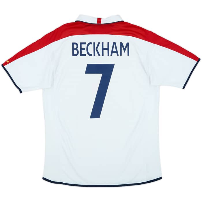 2003-05 England Home Shirt Beckham #7 - 6/10 - (L)