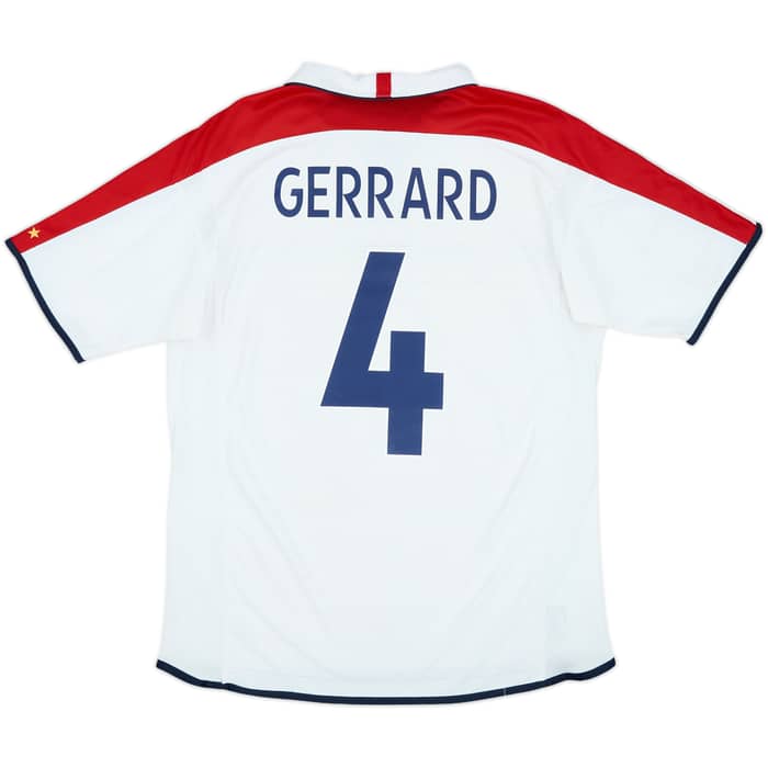 2003-05 England Home Shirt Gerrard #4 - 5/10 - (L)