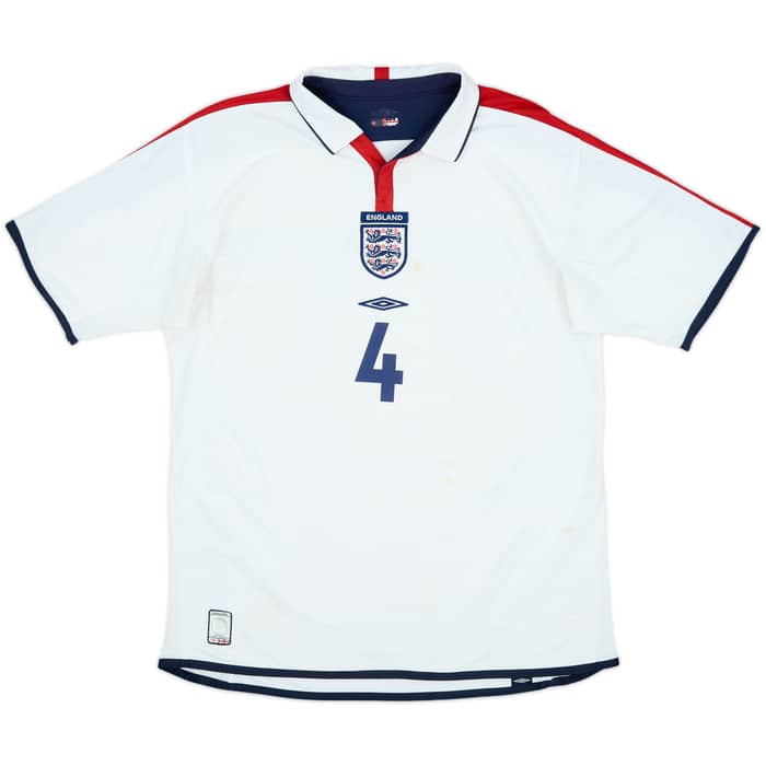 2003-05 England Home Shirt Gerrard #4 - 5/10 - (L)