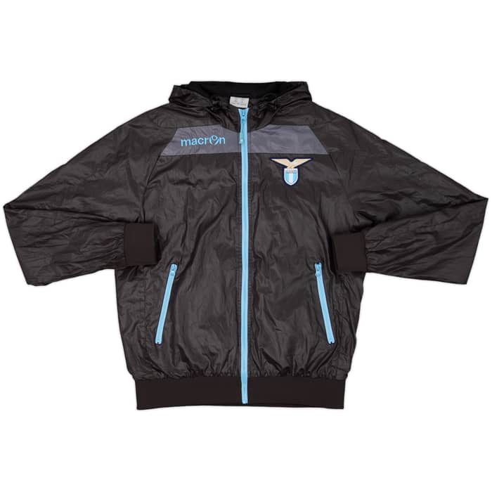2014-15 Lazio Macron Hooded Track Jacket - 8/10 - (XL)