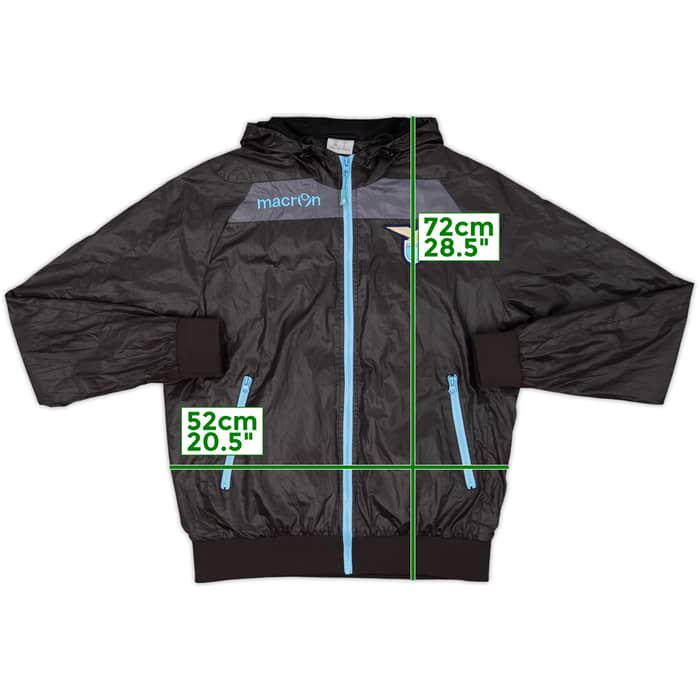 2014-15 Lazio Macron Hooded Track Jacket - 8/10 - (XL)