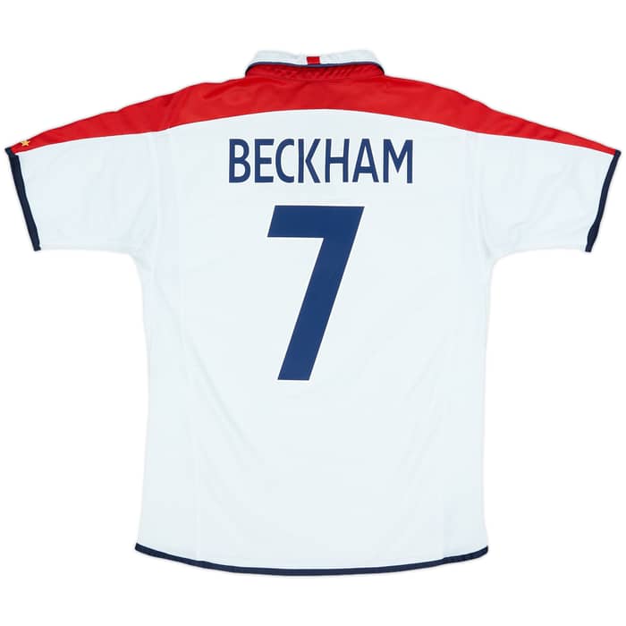 2003-05 England Home Shirt Beckham #7 - 6/10 - (M)