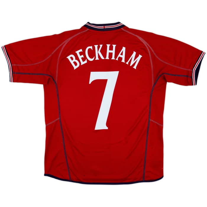2002-04 England Away Shirt Beckham #7 - 6/10 - (L)
