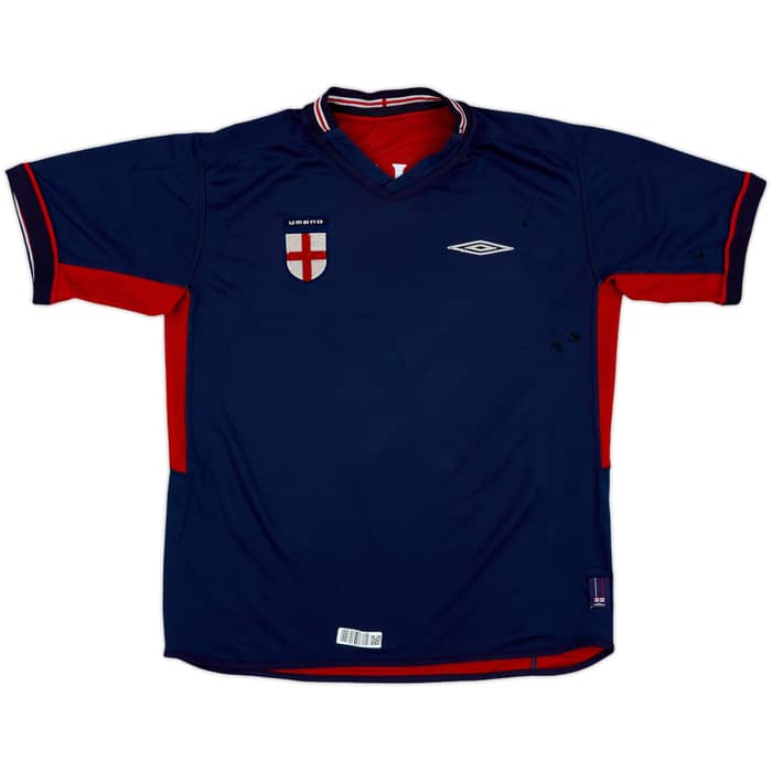 2002-04 England Away Shirt Beckham #7 - 6/10 - (L)