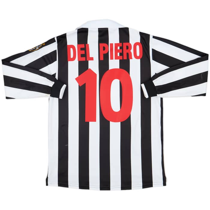 1998-99 Juventus Home L/S Shirt Del Piero #10 - 8/10 - (M)