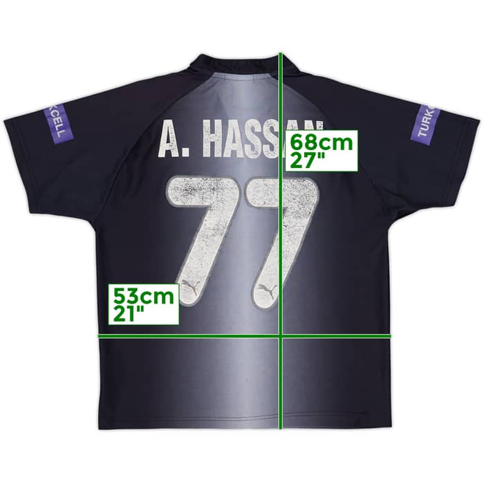 Camiseta de la cuarta equipación de Besiktas 2003-04 A.Hassan #77 - 6/10 - (S)