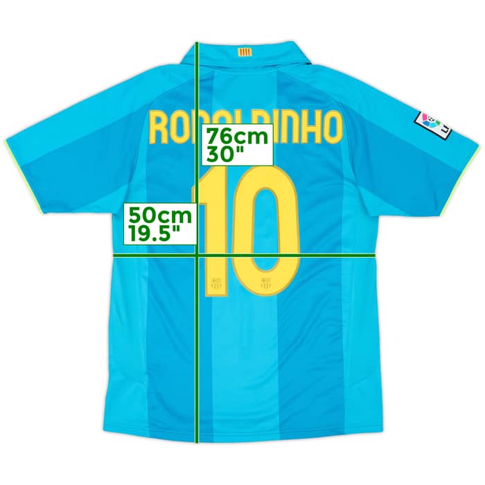 2007-09 Barcelona Away Shirt Ronaldinho #10 - 8/10 - (M)