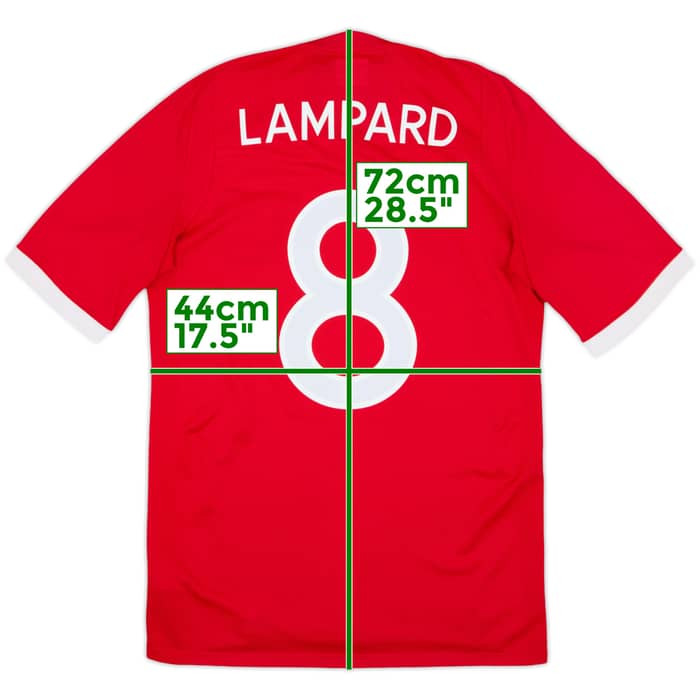 Camiseta de visitante de Inglaterra 2010-11 Lampard #8 - 8/10 - (S)