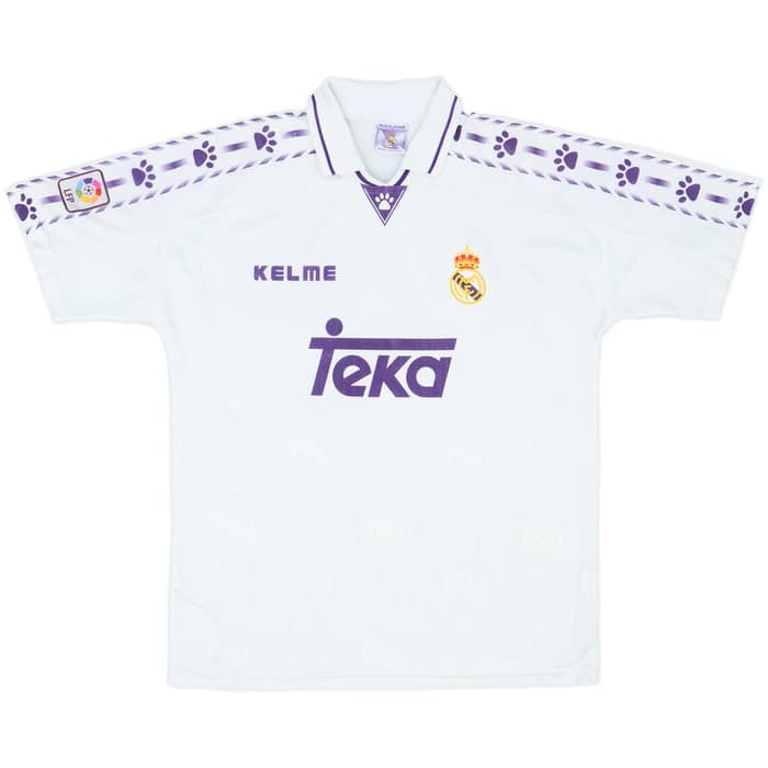 1996-97 Real Madrid Home Full Kit - 8/10 - (L)