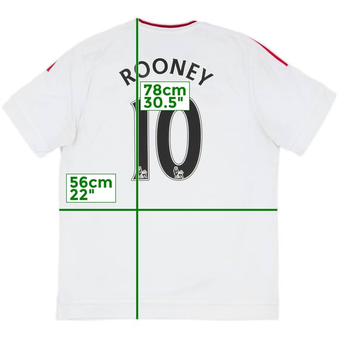2015-16 Manchester United Away Shirt Rooney #10 - 5/10 - (XL)