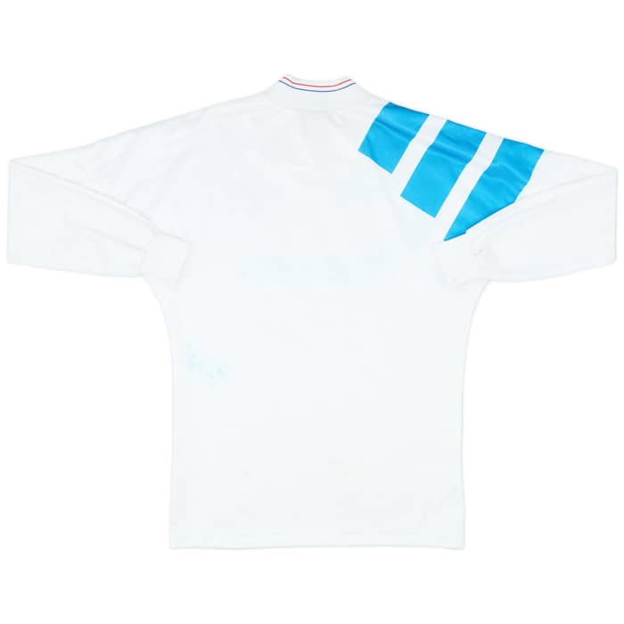 1991-92 Olympique Marseille Home L/S Shirt - 7/10 - (S)