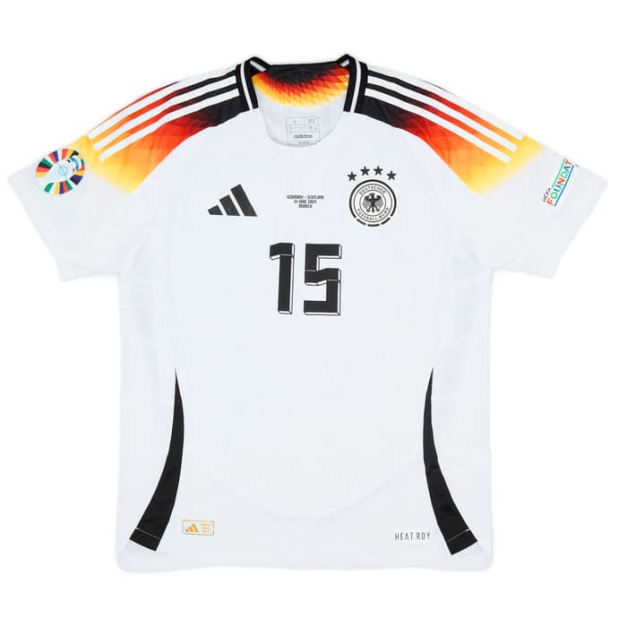 2024 Germany Match Issue European Championship Home Shirt Schlotterbeck #15