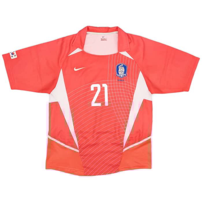 2002-03 South Korea Home Shirt J.S.Park #21 - 8/10 - (S)