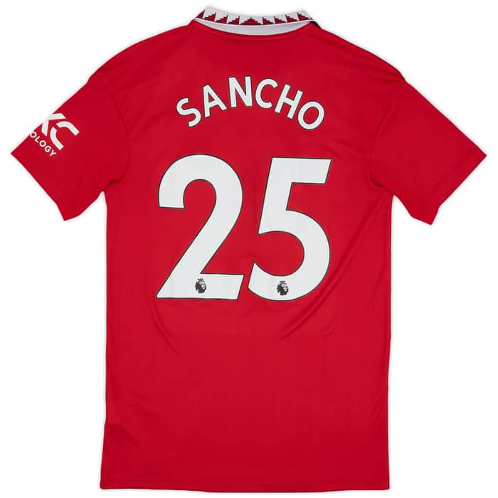 2022-23 Manchester United Home Shirt Sancho #25 - 9/10 - (S)