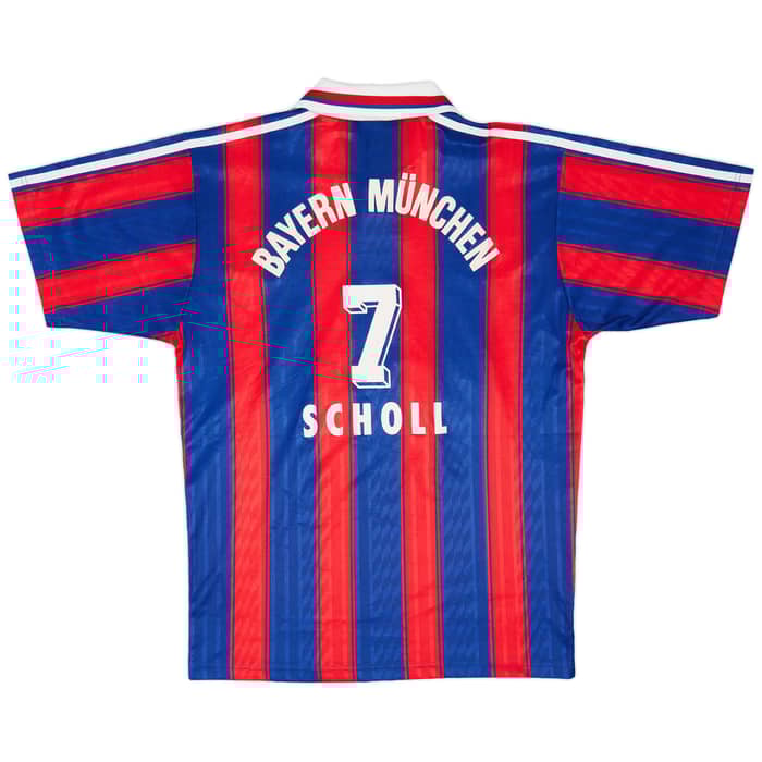 1995-97 Bayern Munich Home Shirt Scholl #7 - 8/10 - (S)