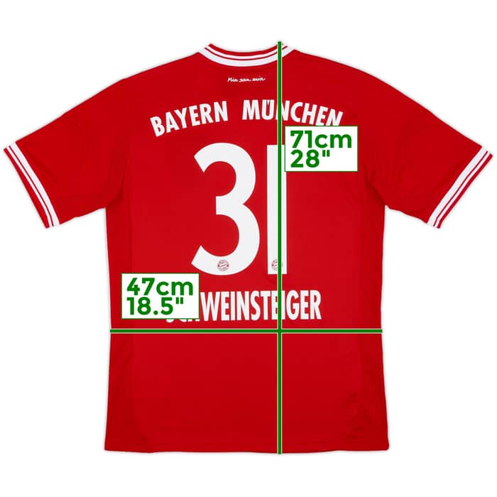 2013-14 Bayern Munich Home Shirt Schweinsteiger #31 - 8/10 - (XL.Boys)