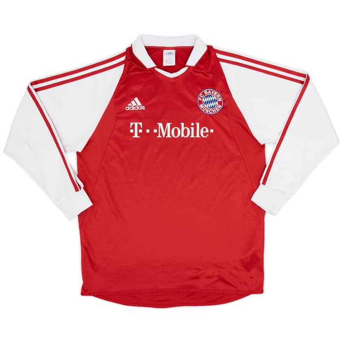 2003-04 Bayern Munich Home L/S Shirt - 9/10 - (XL.Boys)