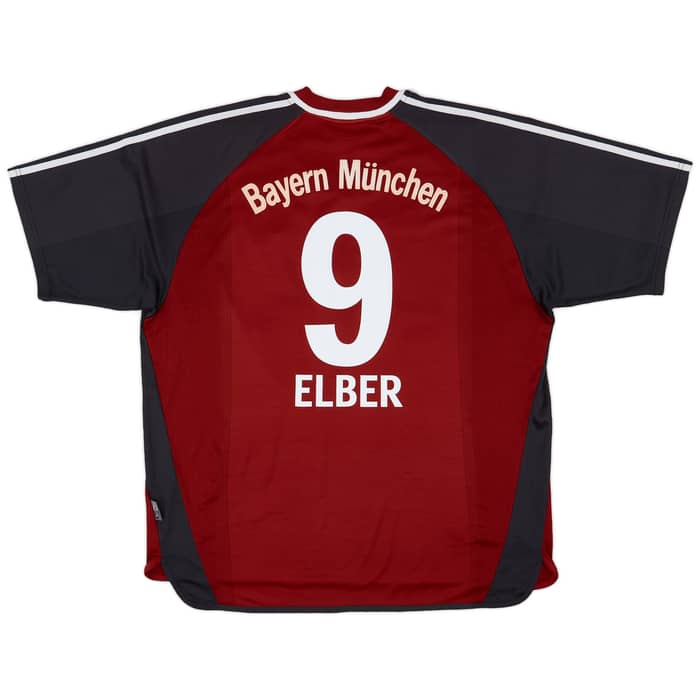 2001-02 Bayern Munich Home Shirt Elber #9 - 8/10 - (XXL)