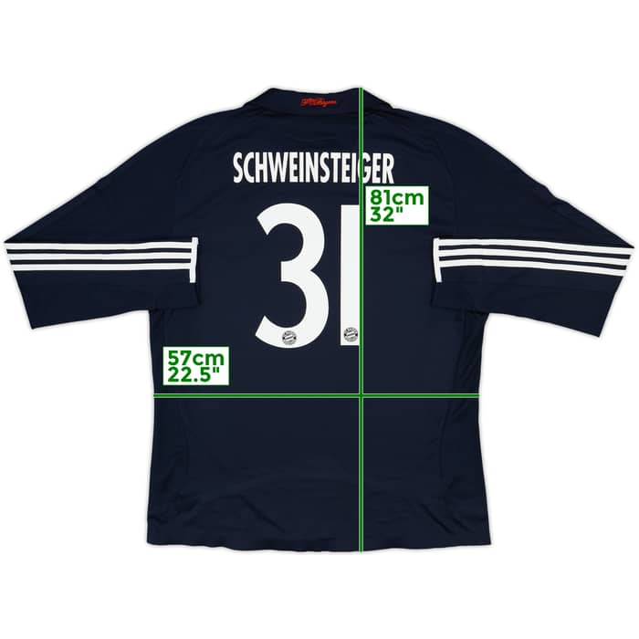 2008-09 Bayern Munich Player Issue Away L/S Shirt Schweinsteiger #31 - 8/10 - (XL)