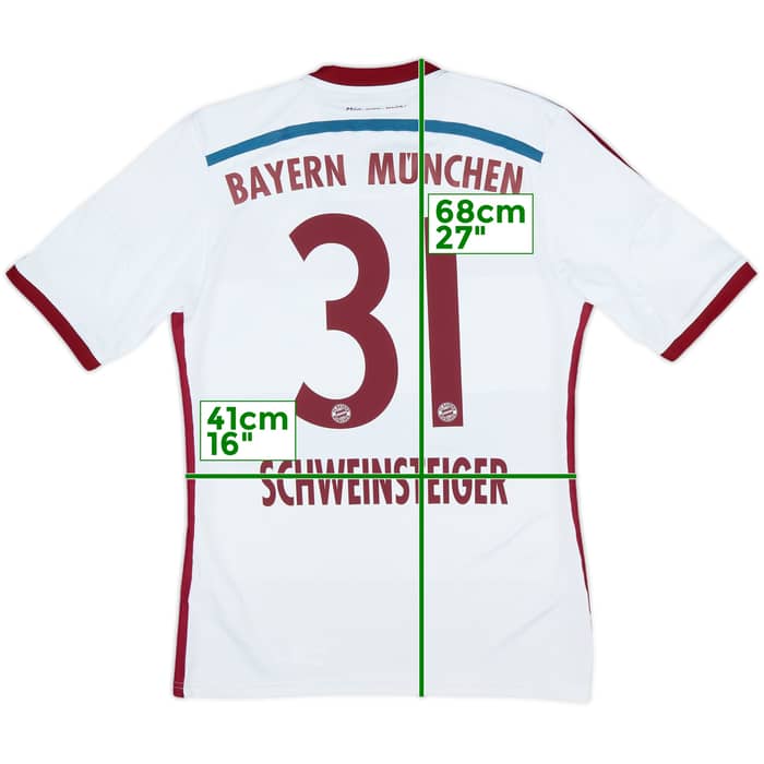 2014-15 Bayern Munich Away Shirt Schweinsteiger #31 - 9/10 - (S)