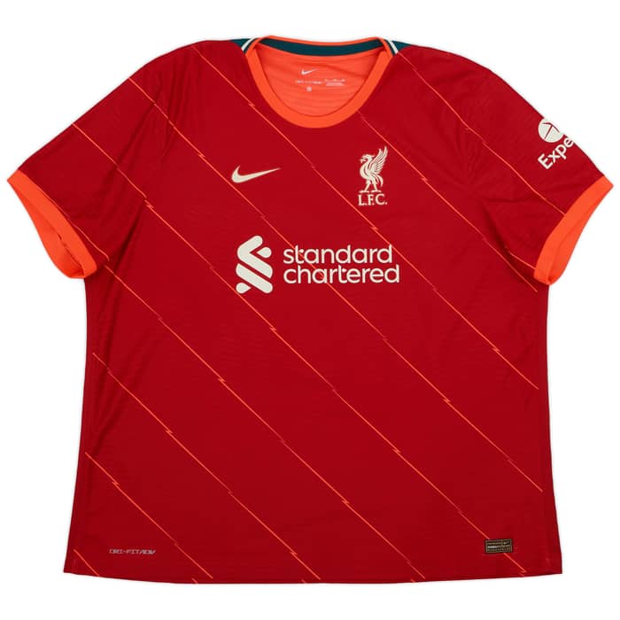 2021-22 Liverpool Authentic Home Shirt Virgil #4 - 8/10 - (3XL)