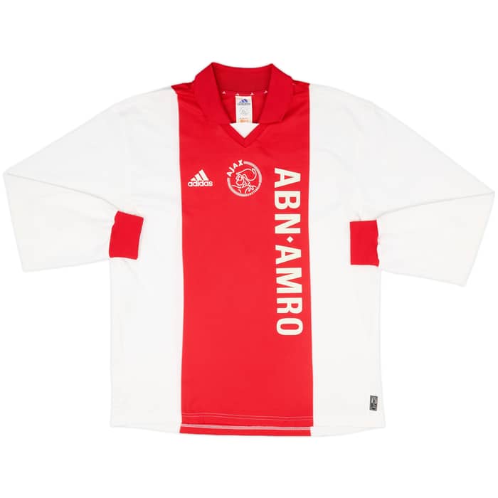 2001-02 Ajax Player Issue Home L/S Shirt Zlatan #9 - 7/10 - (L)