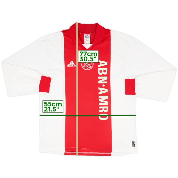 2001-02 Ajax Player Issue Home L/S Shirt Zlatan #9 - 7/10 - (L)