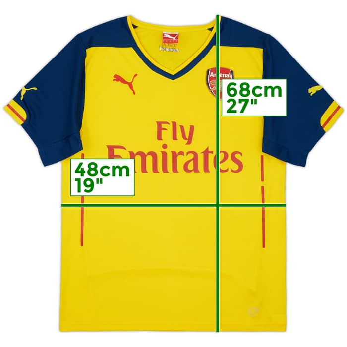 2014-15 Arsenal Away Shirt Arteta #8 - 9/10 - (S)
