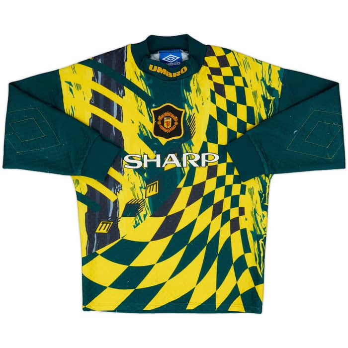 1994-97 Manchester United GK Shirt & Shorts Schmeichel #1 - 6/10 - (L.Boys)
