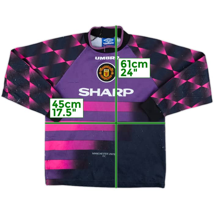 1996-97 Manchester United GK Shirt Schmeichel #1 - 7/10 - (L.Boys)