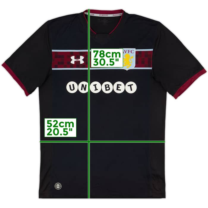 2017-18 Aston Villa Away Shirt Ashers #7 - 6/10 - (L)