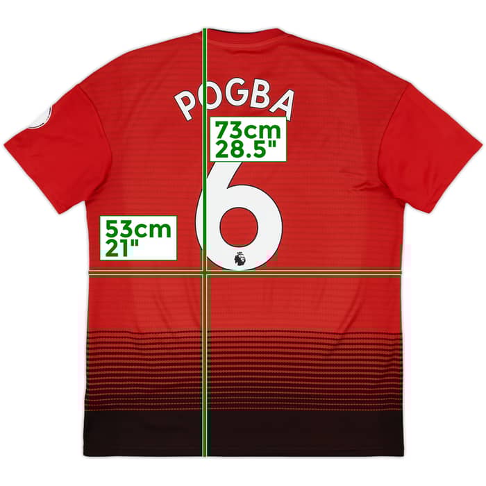 2018-19 Manchester United Home Shirt Pogba #6 - 7/10 - (M)