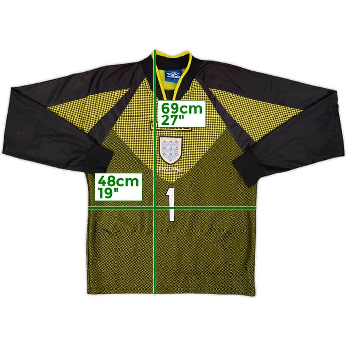 1998-99 England GK Shirt Seaman #1 - 8/10 - (M)