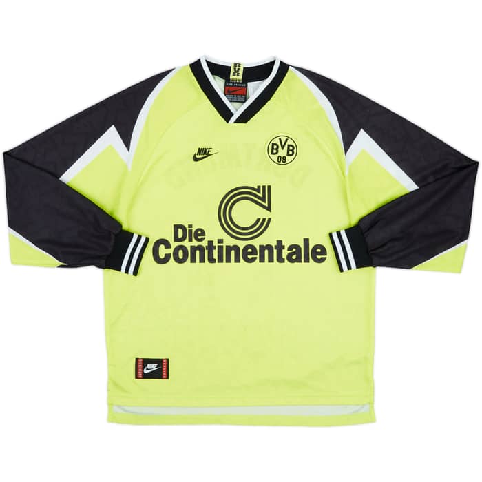 1995-96 Borussia Dortmund Home L/S Shirt Chapuisat #9 - 6/10 - (L)