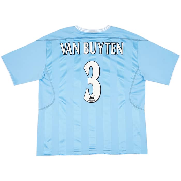 2003-04 Manchester City Home Shirt Van Buyten #3 - 9/10 - (XL)