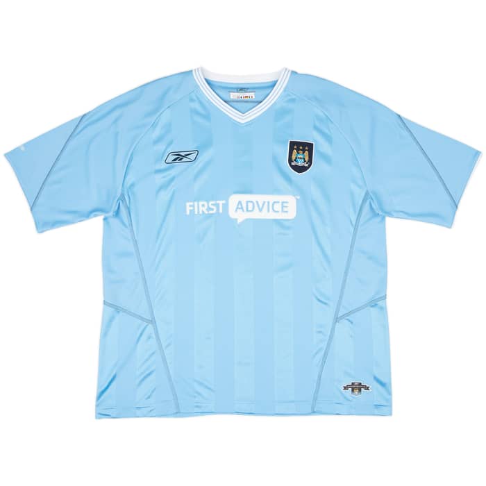 2003-04 Manchester City Home Shirt Van Buyten #3 - 9/10 - (XL)