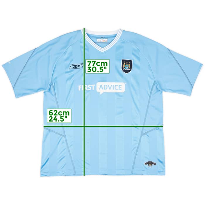 2003-04 Manchester City Home Shirt Van Buyten #3 - 9/10 - (XL)
