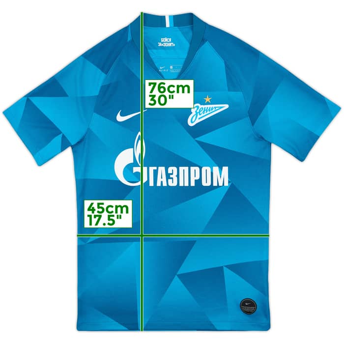 2019-20 Zenit St. Petersburg Home Shirt - 10/10 - (S)