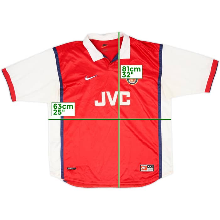 1998-99 Arsenal Home Shirt Adams #6 - 7/10 - (XXL)