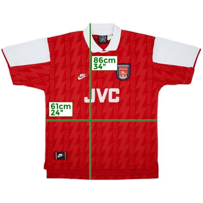 1994-96 Arsenal Home Shirt Wright #8 - 8/10 - (XXL)