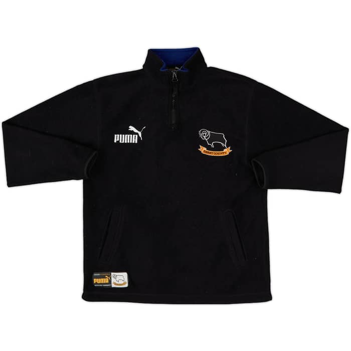 2000-01 Derby County Puma 1/4 Zip Fleece Sweat Top - 8/10 - (M.Boys)