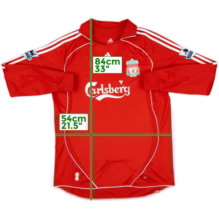 2006-08 Liverpool Home L/S Shirt Pennant #16 - 5/10 - (L)