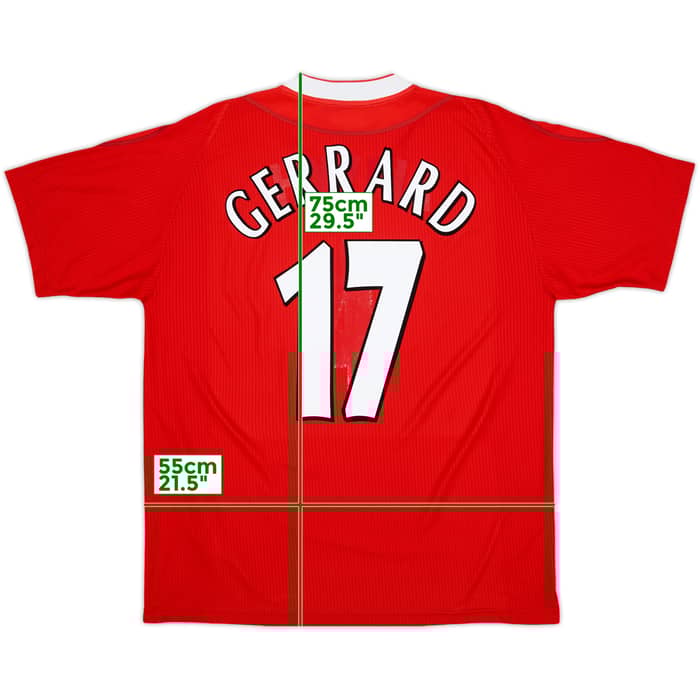 2002-04 Liverpool Home Shirt Gerrard #17 - 5/10 - (L)